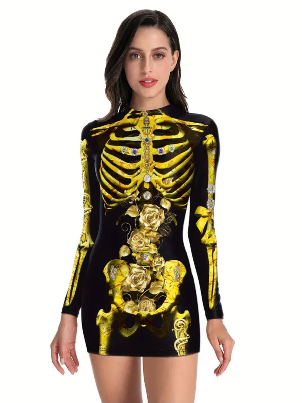 Black & Gold Skeleton dress